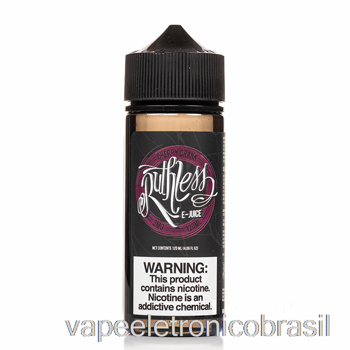 Vape Eletronico Cereja Bebeu - Implacável - 120ml 0mg
